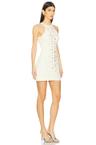 crystal speckled mini dress