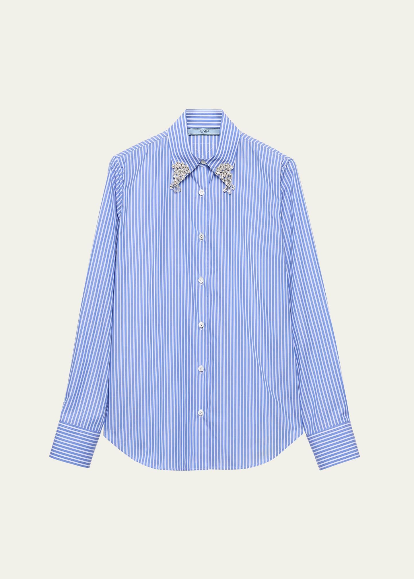 crystal stripe poplin shirt