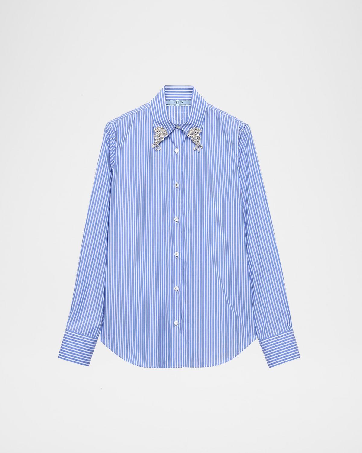 crystal stripe poplin shirt