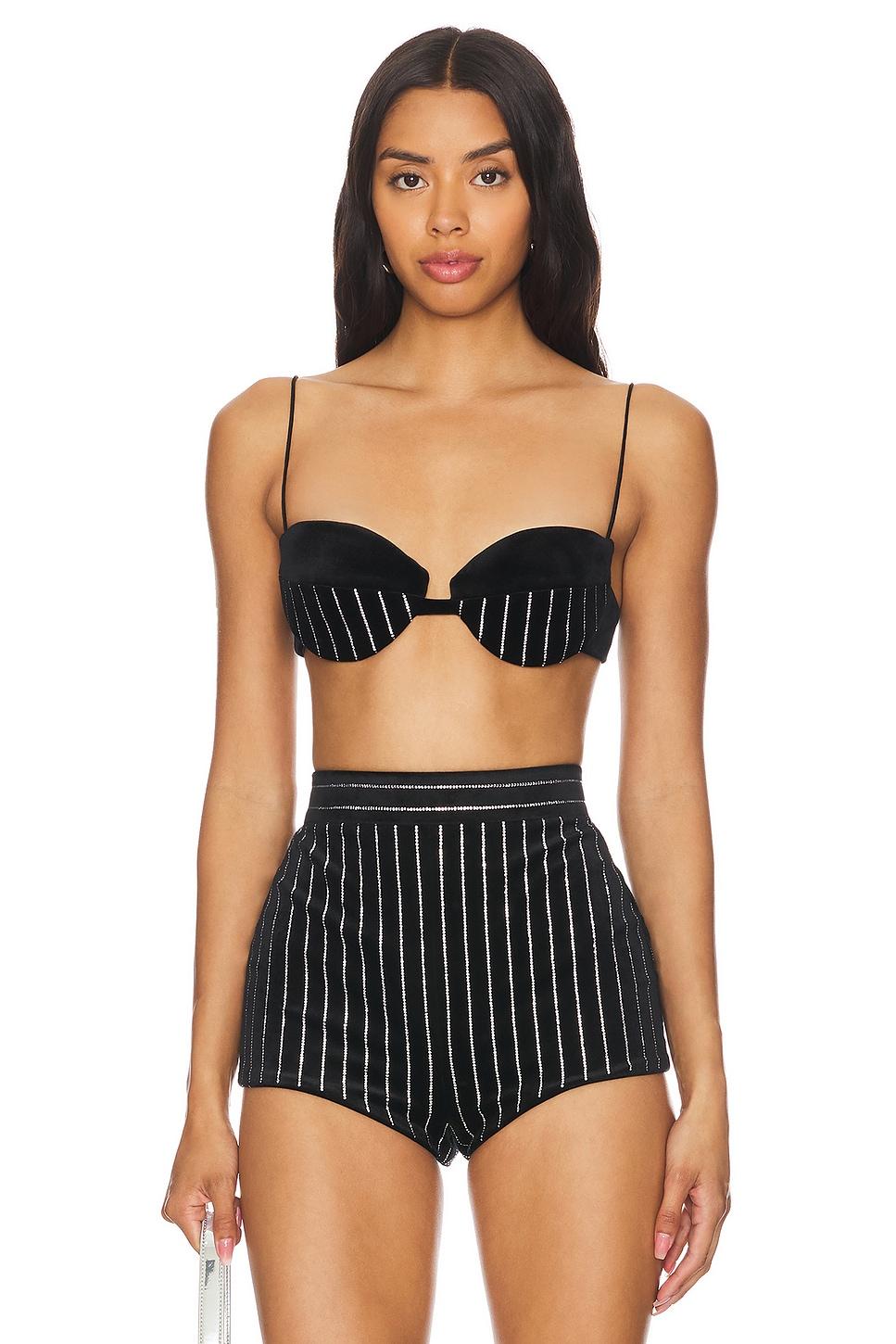 crystal velvet bra top