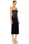 crystal velvet midi dress