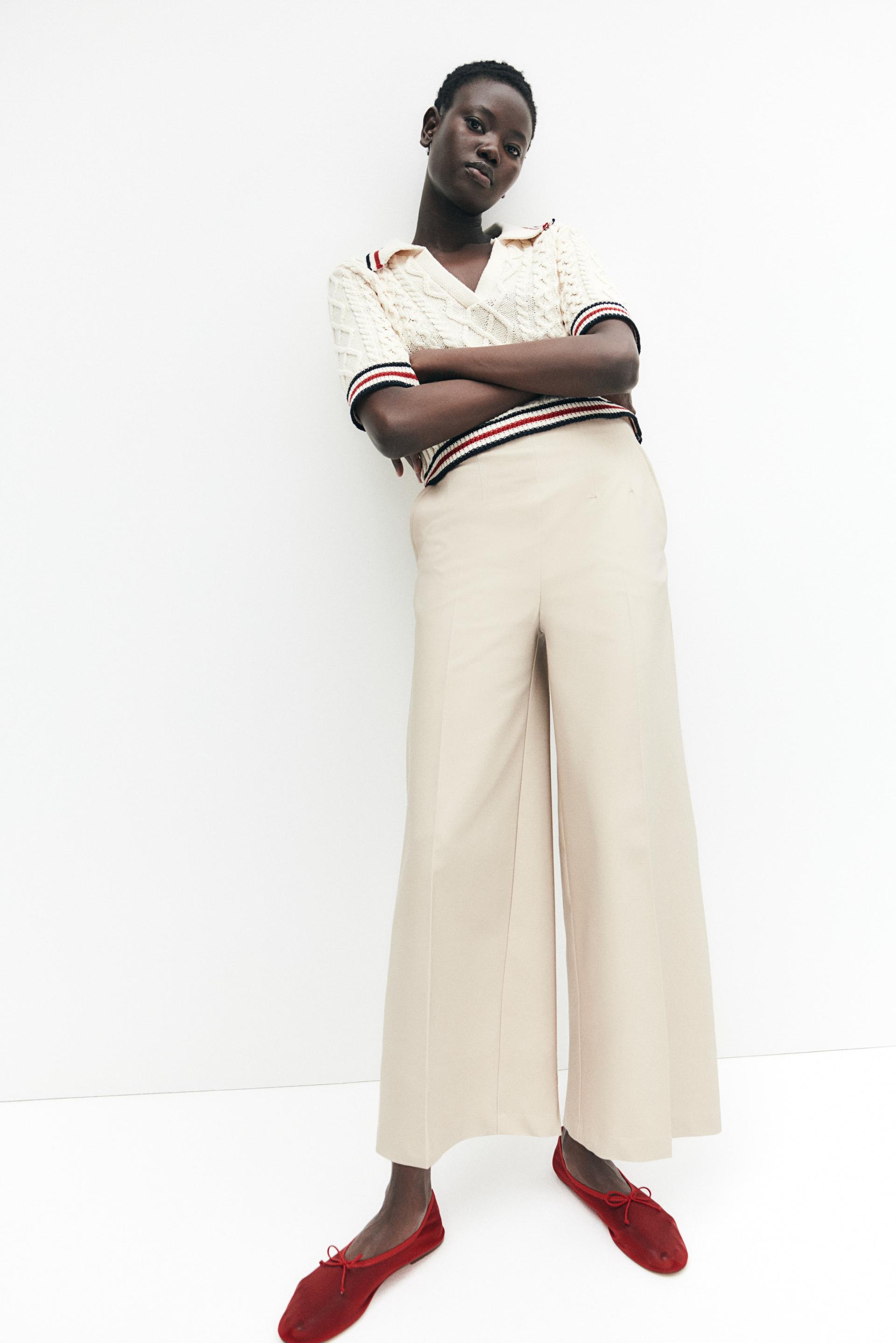 culottes with waist darts