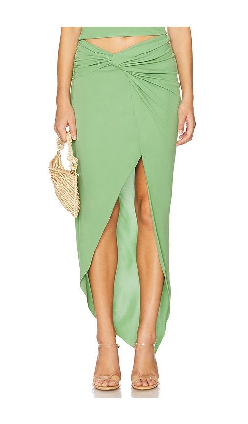 cult gaia aeris skirt in green.