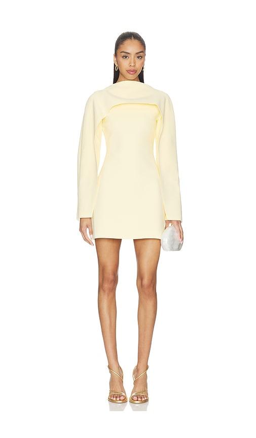 cult gaia almina dress in yellow.