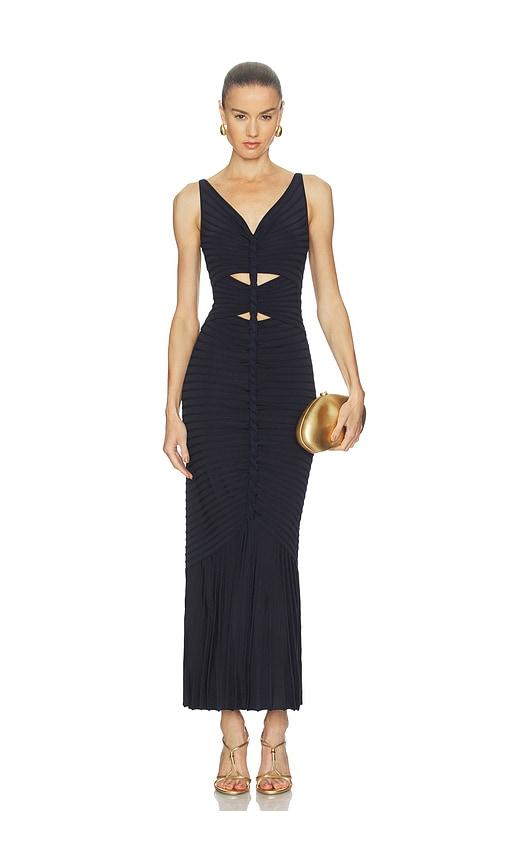 cult gaia amata dress in navy.