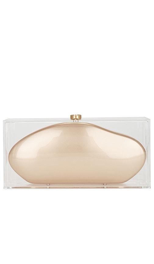 cult gaia annika clutch in metallic bronze.
