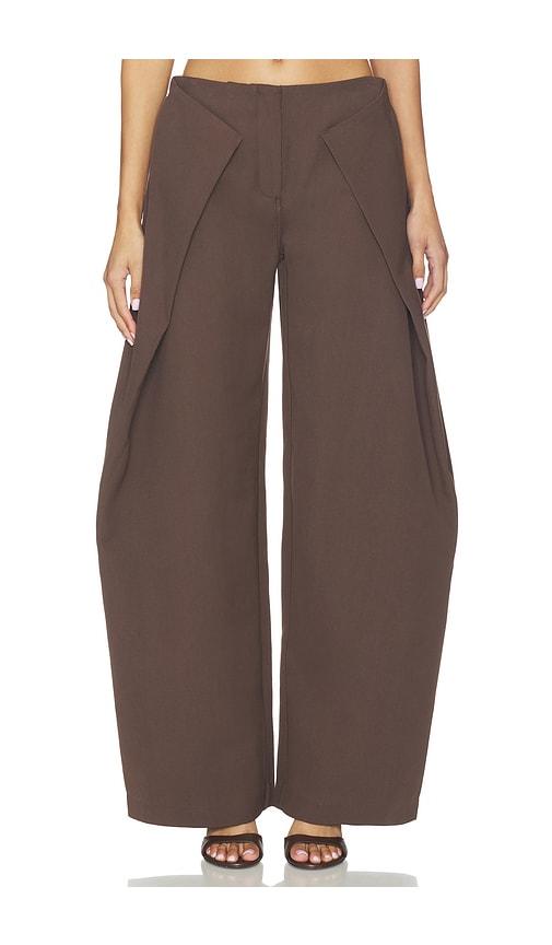 cult gaia arden pant in chocolate.