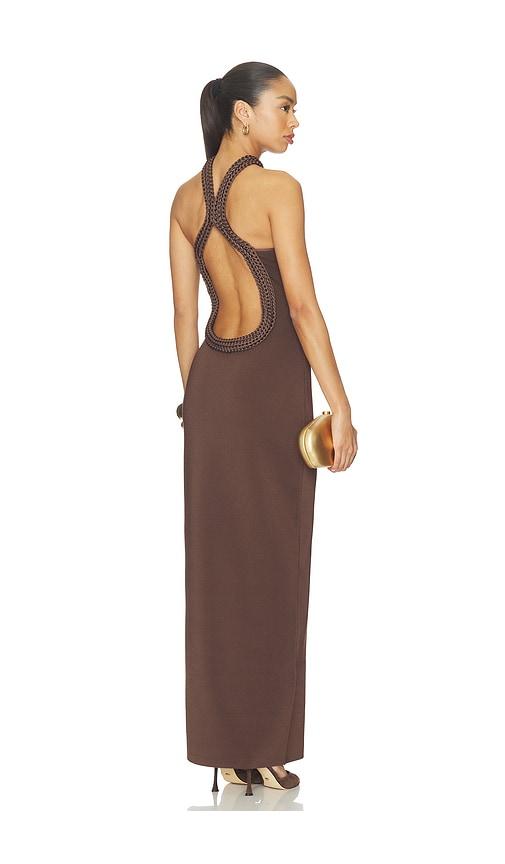cult gaia cassidy dress in brown.
