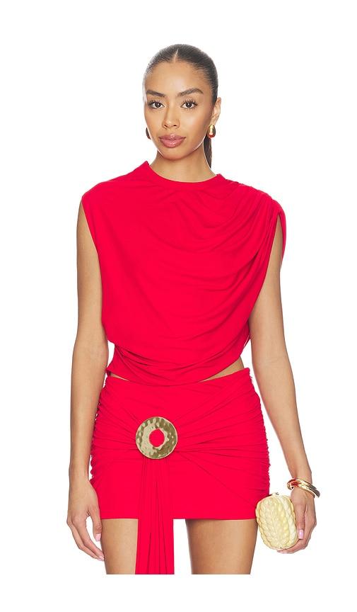 cult gaia celene top in red.