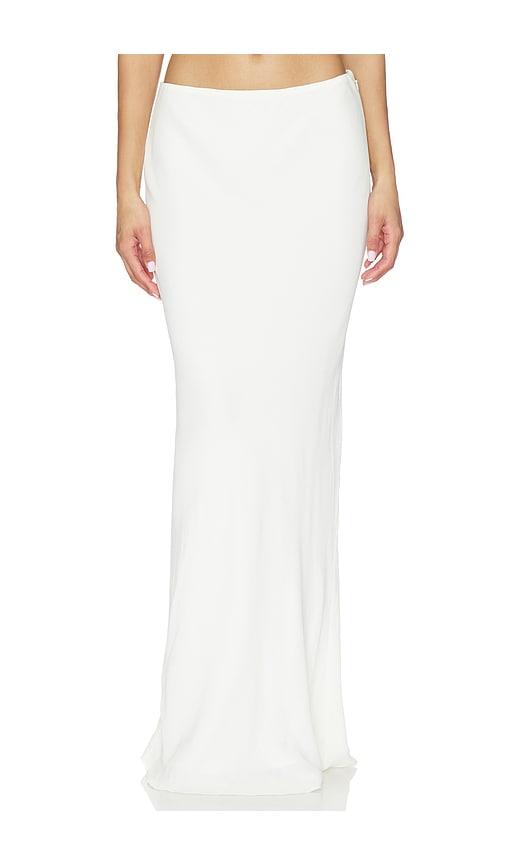 cult gaia chantel skirt in white.