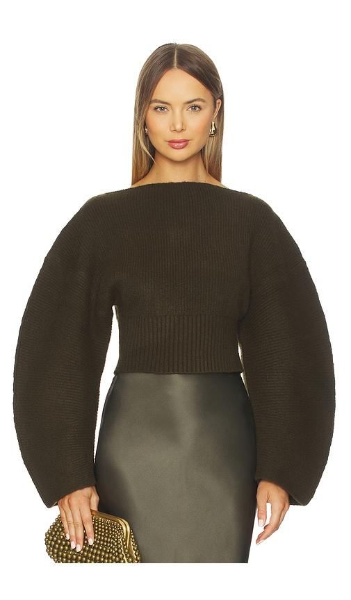 cult gaia ella sweater in brown.