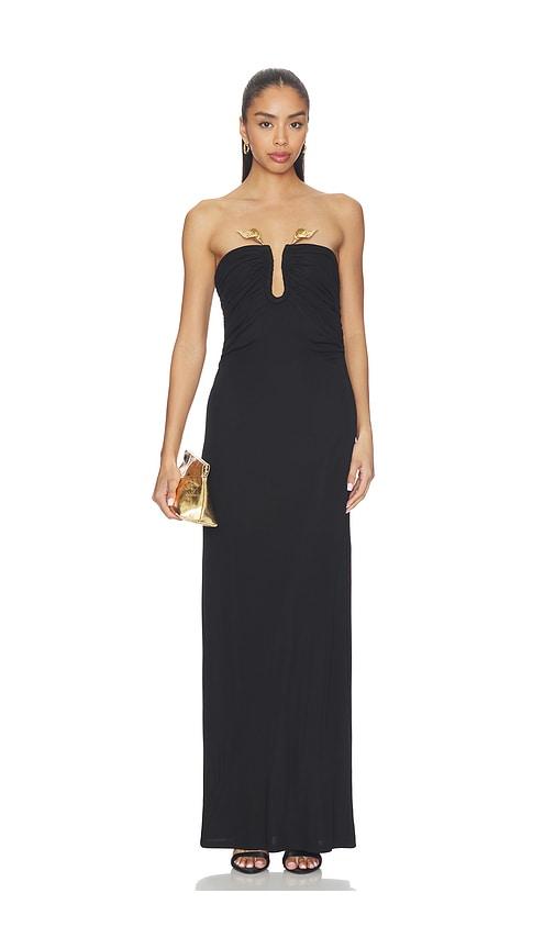 cult gaia emir dress in black.