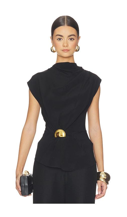 cult gaia esmia top in black.