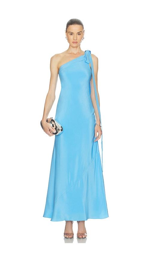 cult gaia florence dress in blue.