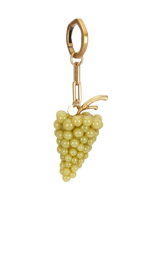 cult gaia grape bag charm in green.