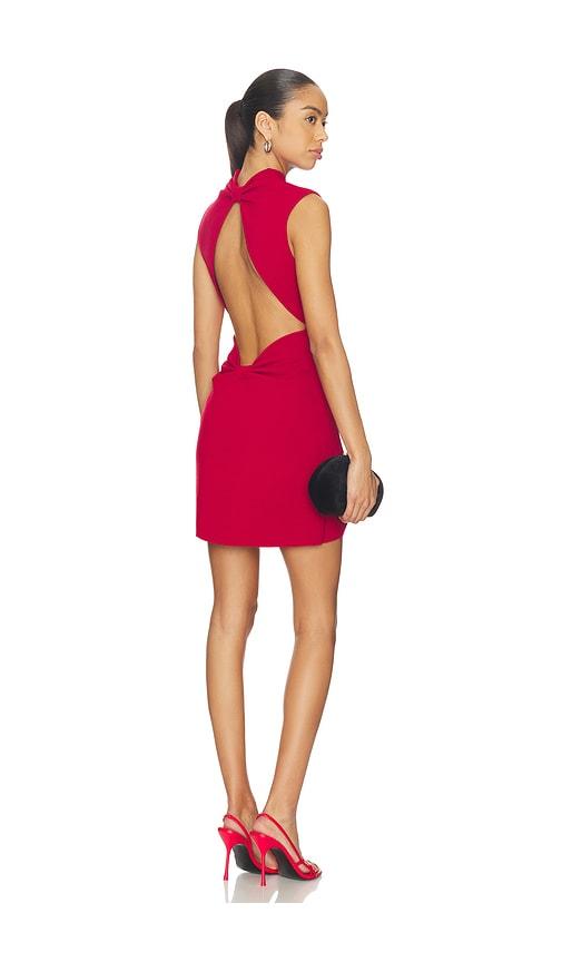 cult gaia harlow knit dress in red.