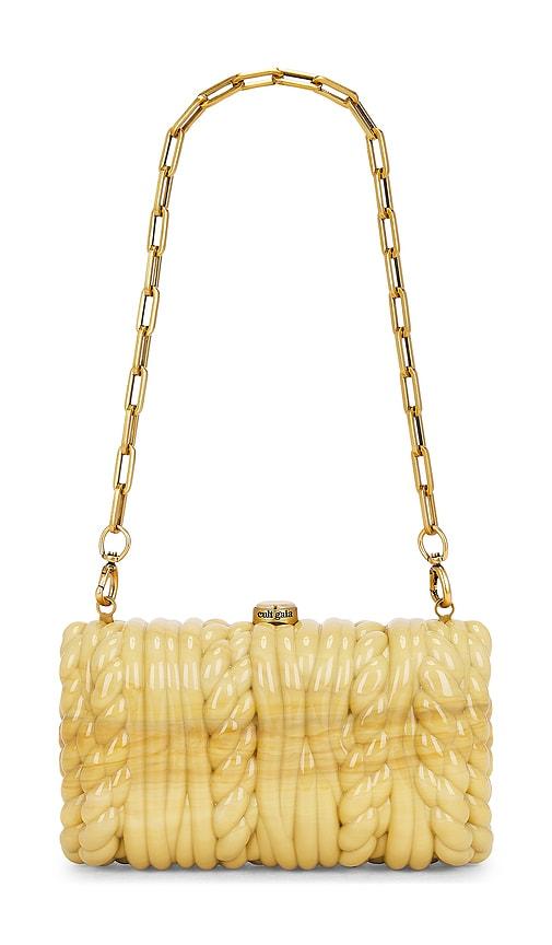 cult gaia helene clutch in yellow.