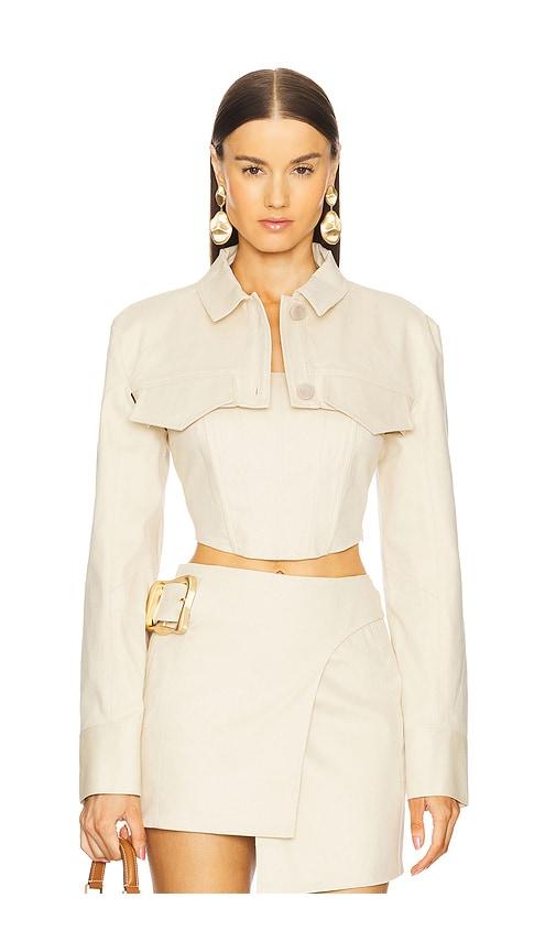 cult gaia issa jacket in cream.