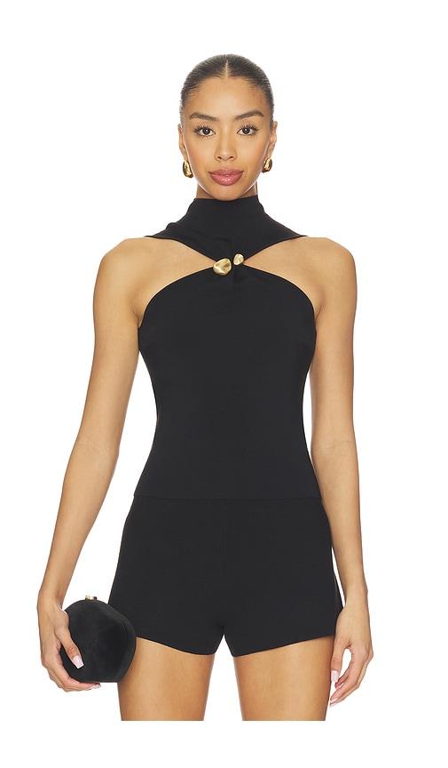 cult gaia katherine top in black.