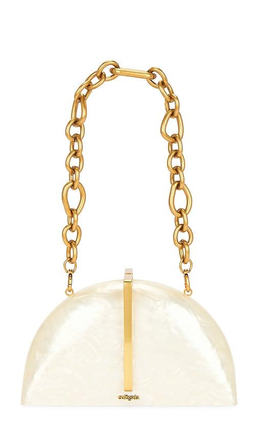 cult gaia laguna clutch in ivory.