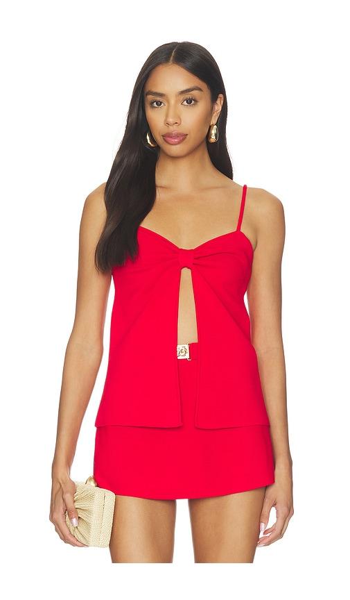 cult gaia lennon top in red.