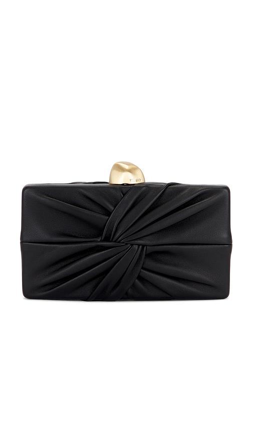cult gaia lisse clutch in black.