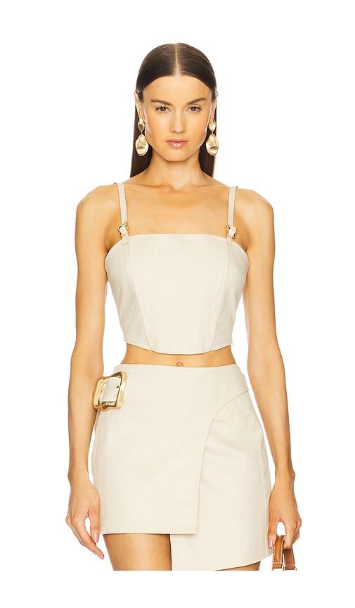 cult gaia loren top in cream.