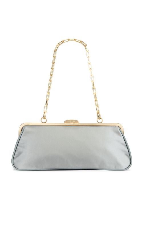 cult gaia matilde shoulder bag in baby blue.