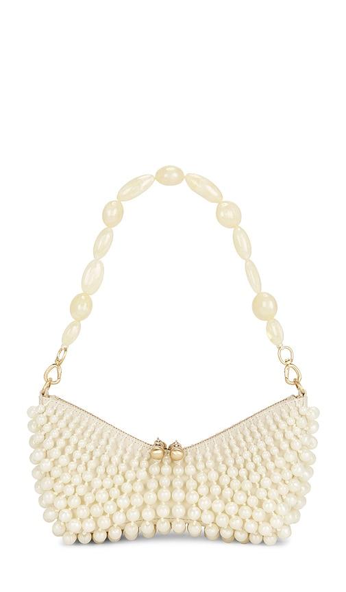 cult gaia mercier clutch in ivory.