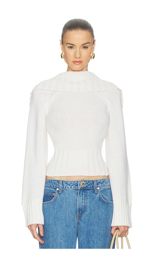 cult gaia milika sweater in white.