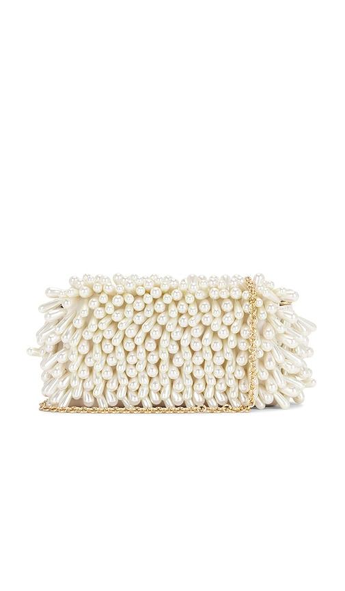 cult gaia perla shoulder bag in white.