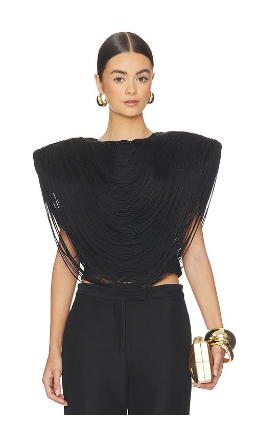 cult gaia porto top in black.