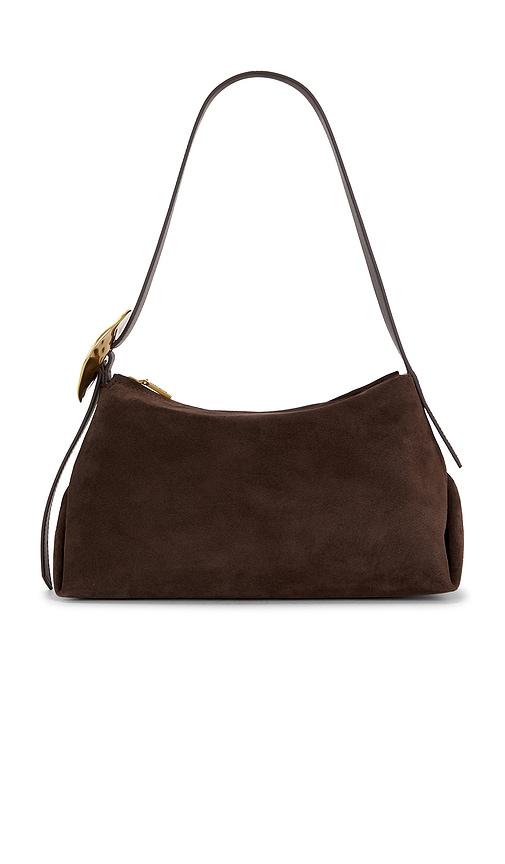 cult gaia preston shoulder bag in brown.