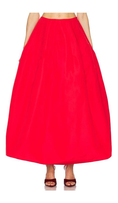 cult gaia selene skirt in red.