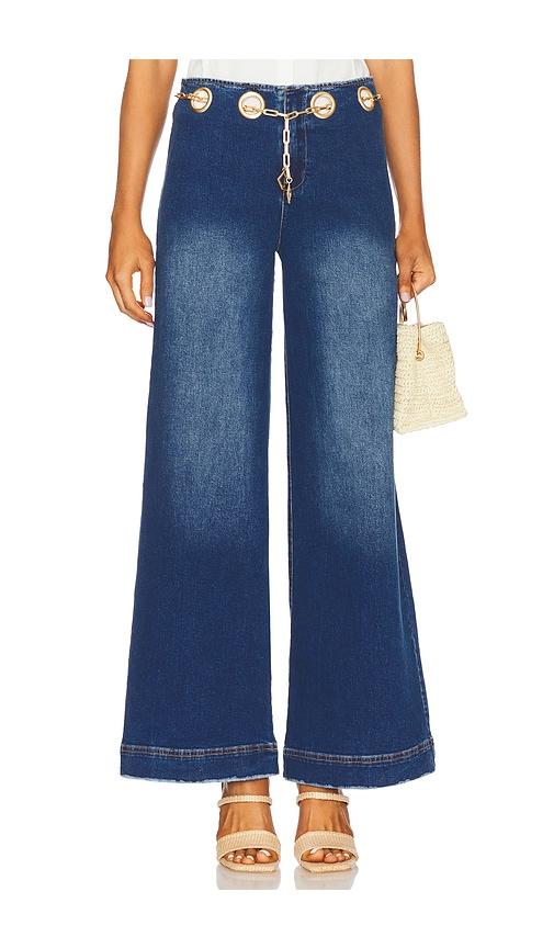 cult gaia sydney pant in blue.
