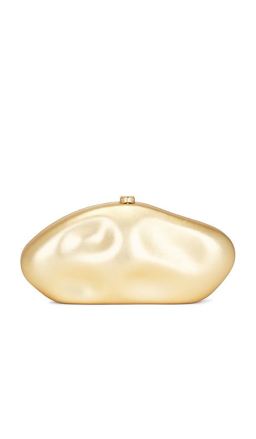 cult gaia the caldera clutch in metallic gold.