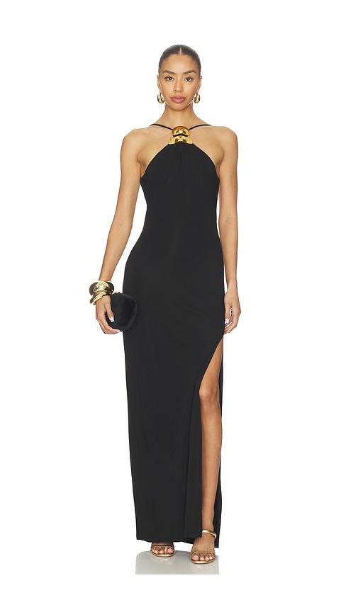 cult gaia vaela dress in black.