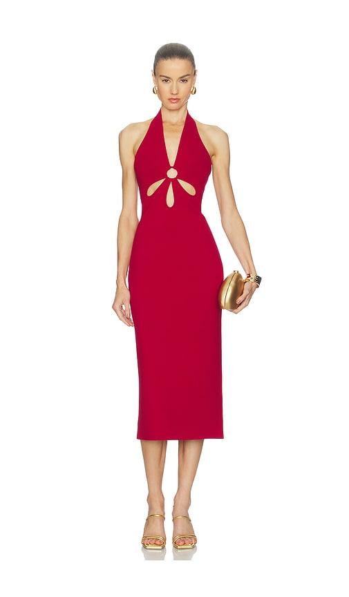 cult gaia vinna dress in red.