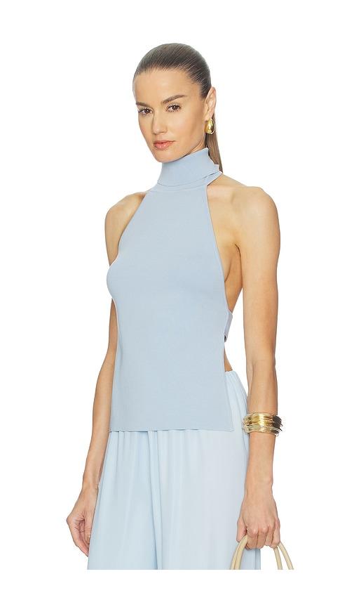 cult gaia wake top in blue.