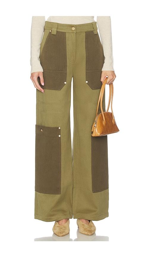 cult gaia wynn pant in olive.