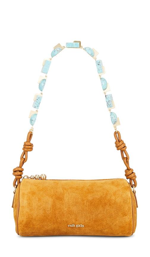 cult gaia zozina shoulder bag in tan.