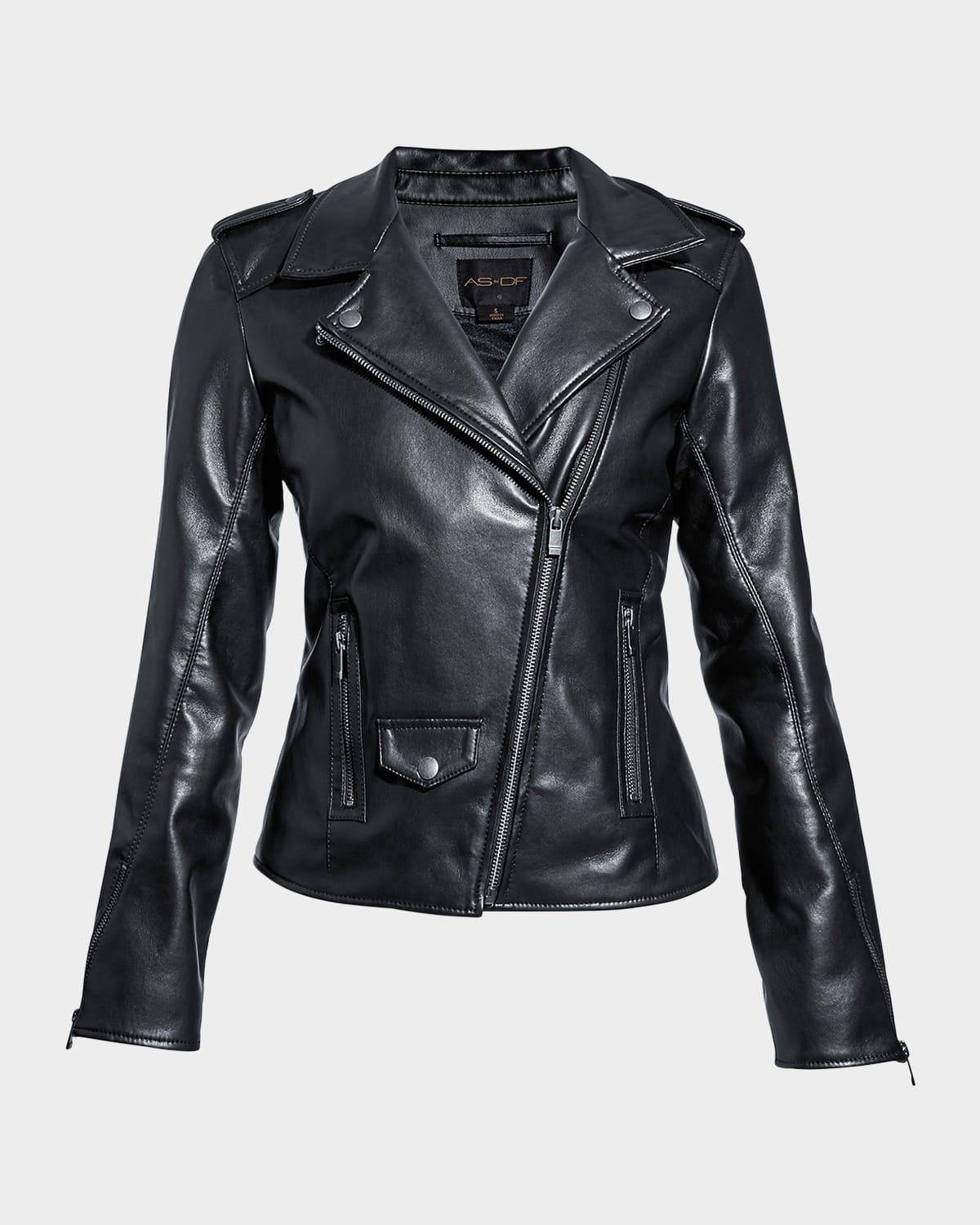 cult recycled leather fitted jacket