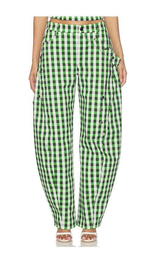 cultnaked barrel pant in green.