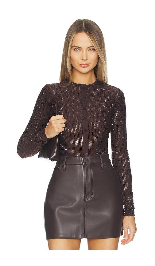 cultnaked good girl bodysuit in brown.