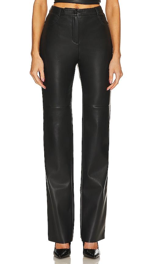 cultnaked killa faux leather trousers in black.