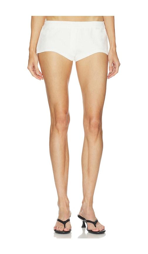 cultnaked towel short in white.