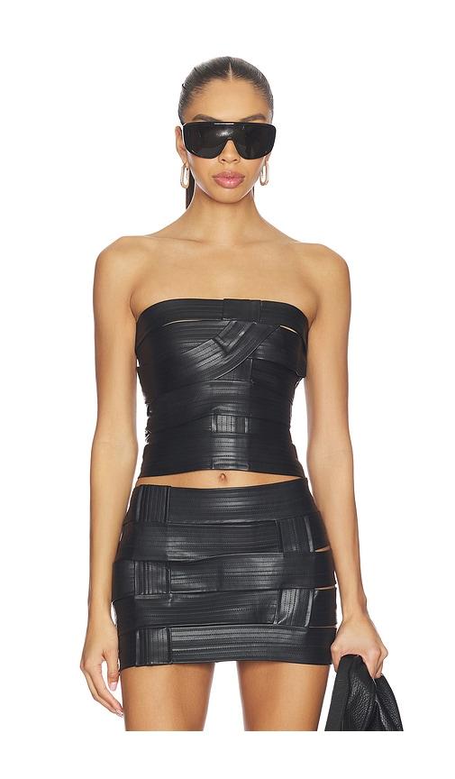 cultnaked viper top in black.