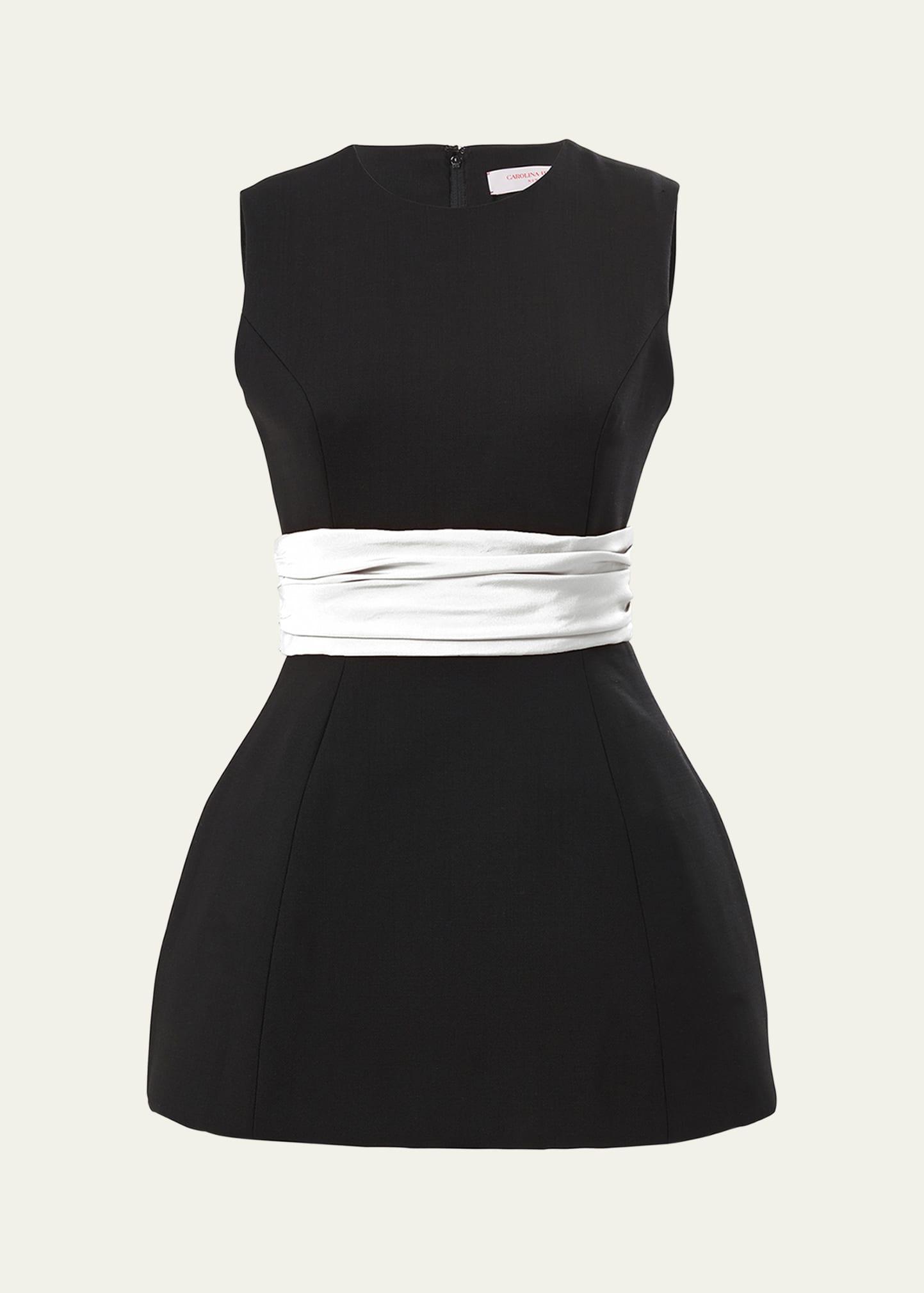 cummerbund waist sleeveless wool top