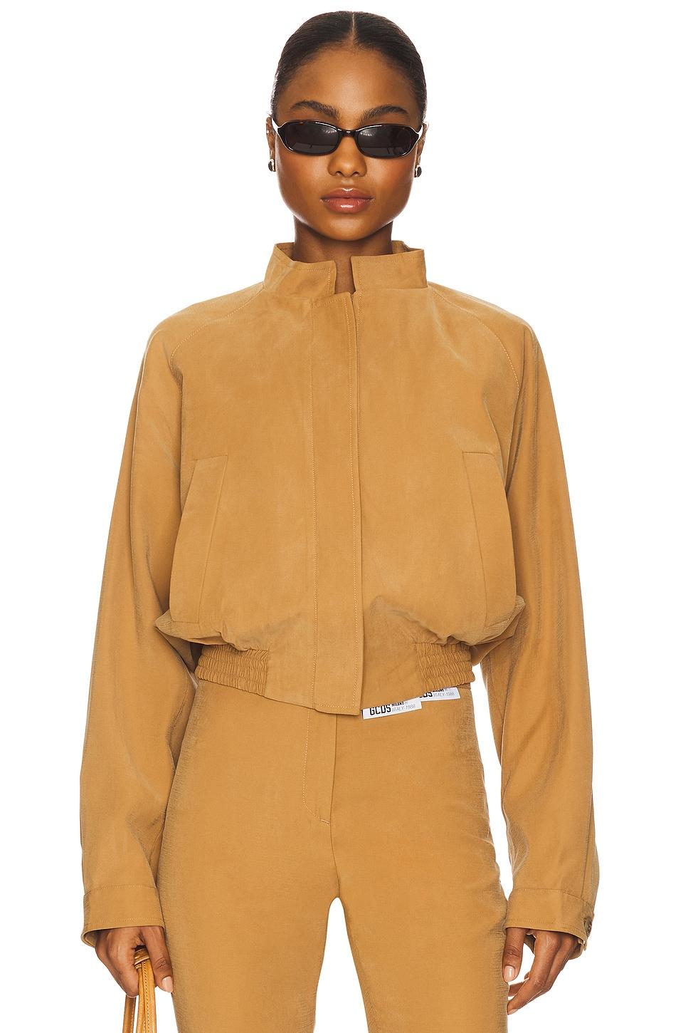 cupro crop tailoring bomber