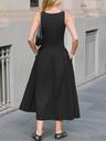 cupshe summer dress for women 2025 formal sleeveless round neck cutout pockets casual a line maxi dress black, m